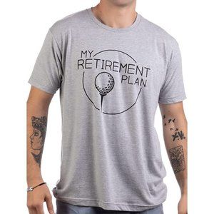 My (Golf) Retirement Plan Funny Saying Golfing Shirt, Gray, XL